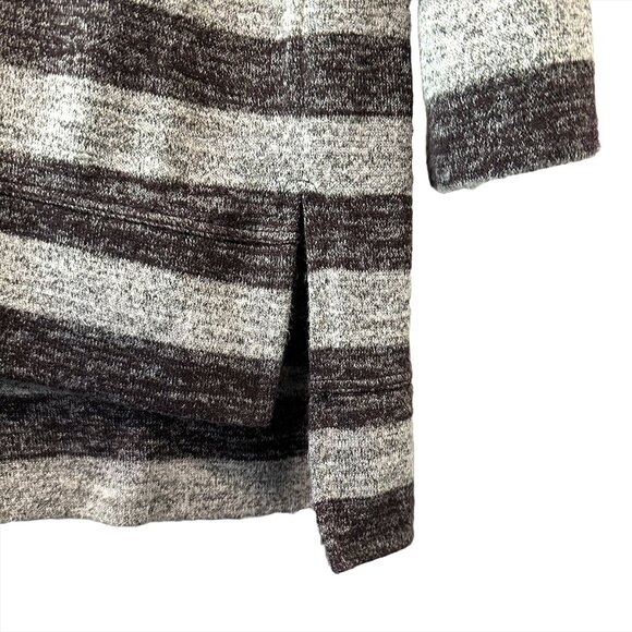 MARKET & SPRUCE Granita Striped Knit Sweater Dress‎ - Small - black, grey - cowl - Picture 4 of 7